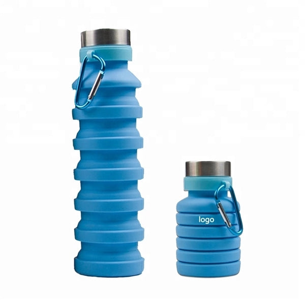 16OZ Collapsible Sport Bottle with free carabiner