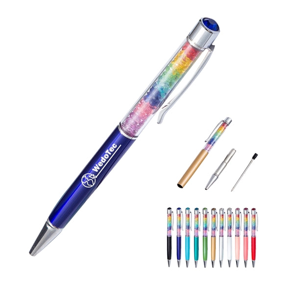 Ballpoint Pen With Rainbow Crystals