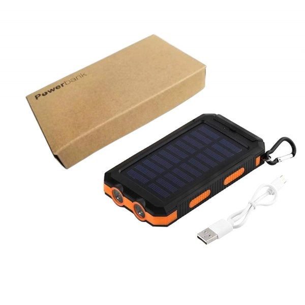 10000mAh Outdoor Solar Power Phone Charger Station, LEDTorch