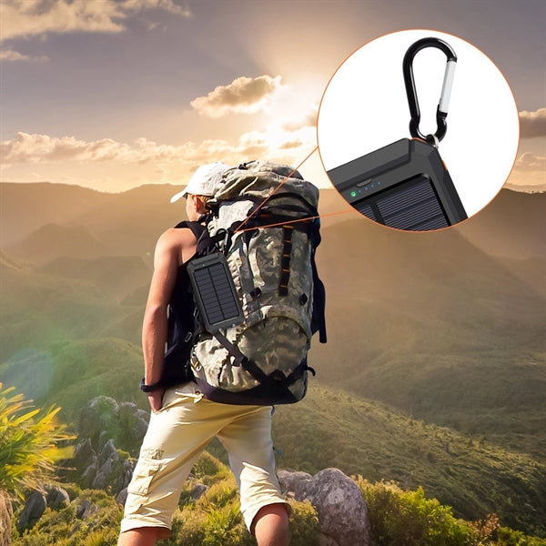 10000mAh Outdoor Solar Power Phone Charger Station, LEDTorch