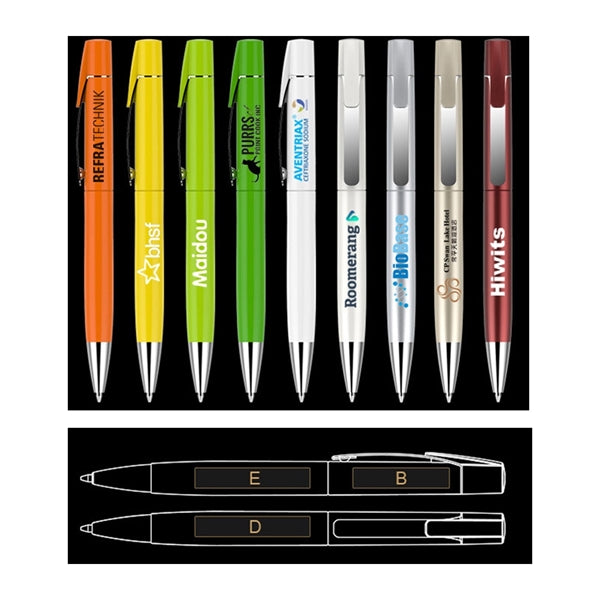 Metal Clip Plastic Pen