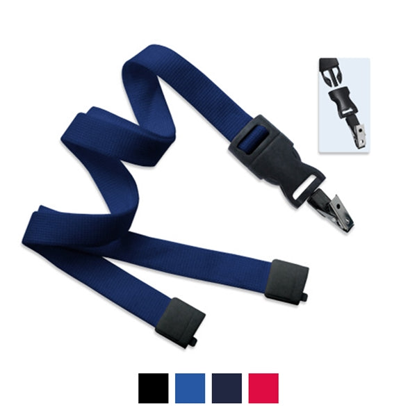 5/8" Polyester Lanyard with Breakaway (Bulldog Clip)