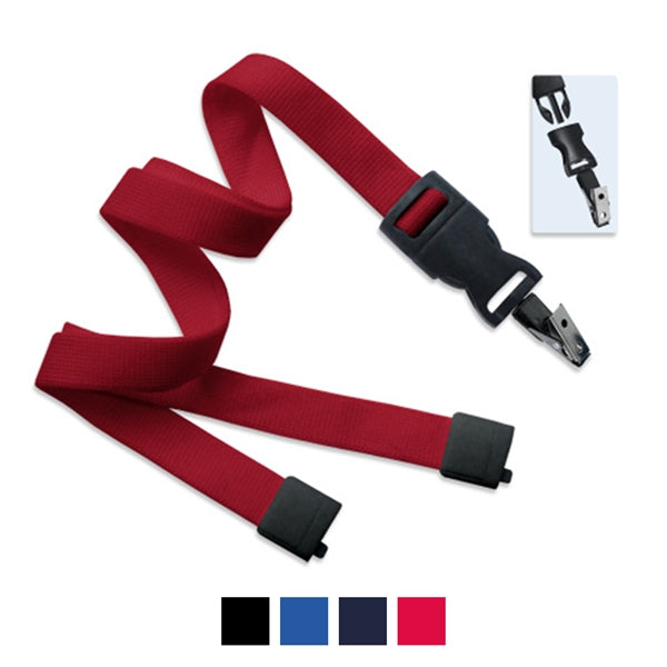 5/8" Polyester Lanyard with Breakaway (Bulldog Clip)