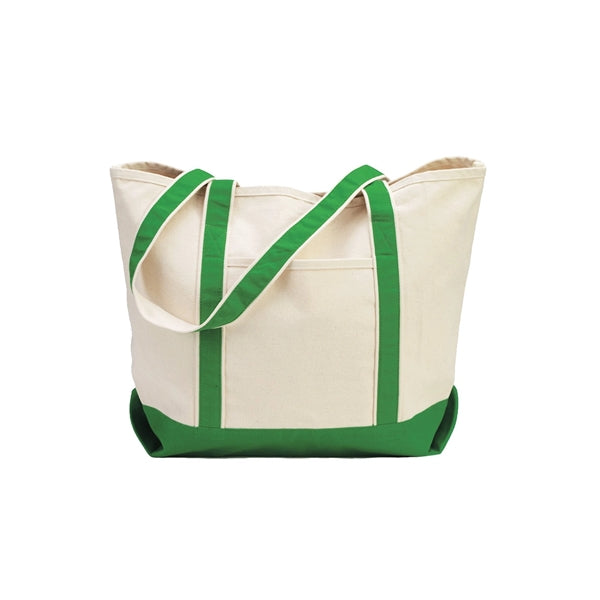 Beach Tote - Classic Boat Bag with Natural Body and Contrast