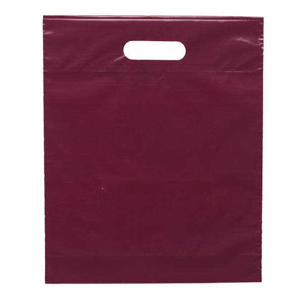 15" x 12" x 3" Die Cut Handle Plastic Bags