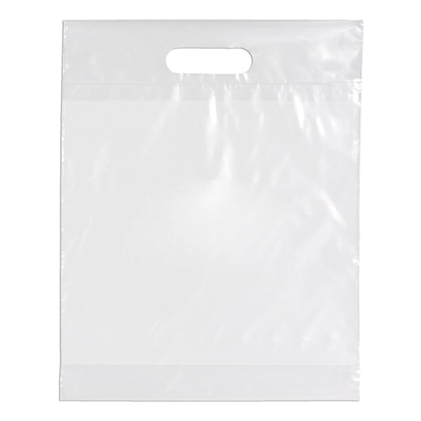 15" x 12" x 3" Die Cut Handle Plastic Bags