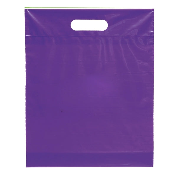 15" x 12" x 3" Die Cut Handle Plastic Bags