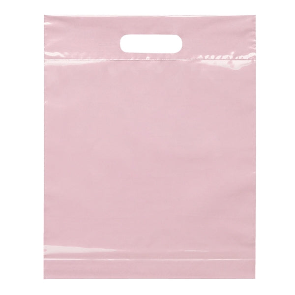 15" x 12" x 3" Die Cut Handle Plastic Bags