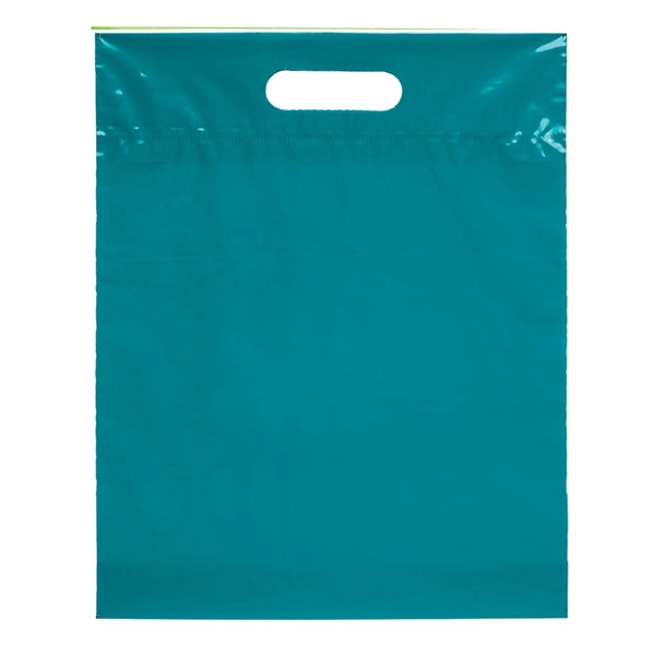 15" x 12" x 3" Die Cut Handle Plastic Bags