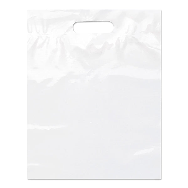 15" x 12" x 3" Die Cut Handle Plastic Bags