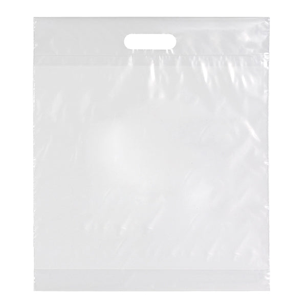 19" x 15" x 3" Die Cut Handle Plastic Bags