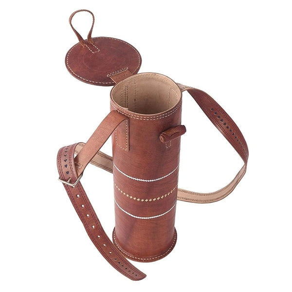 Christmas leather bottle holder