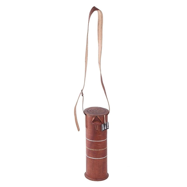 Christmas leather bottle holder