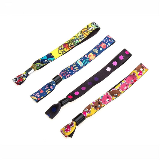 Fabric Wristband with Bead Closure