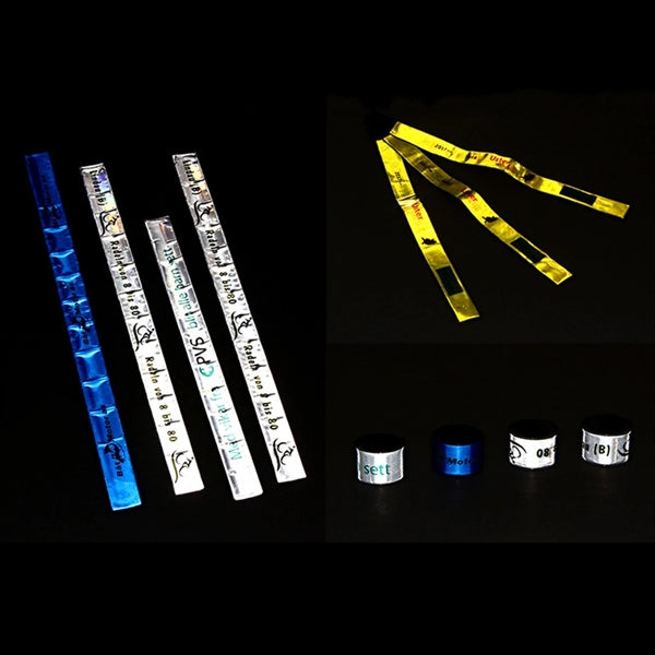 Snap Bracelets Reflective Armbands Slap Bands Wrap