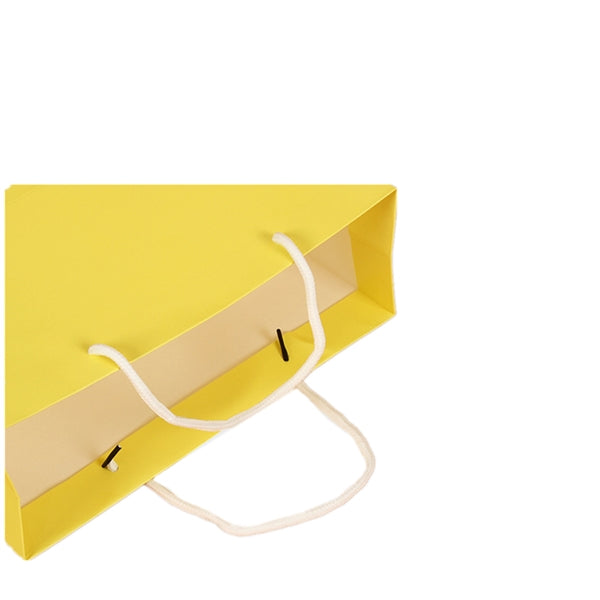11'x4'x13' Yellow Bottom White Cardboard Paper Tote Bag