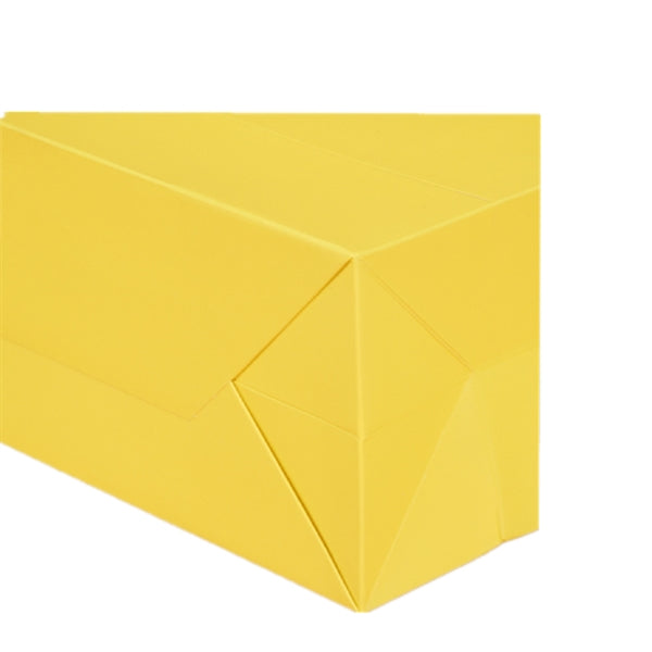 11'x4'x13' Yellow Bottom White Cardboard Paper Tote Bag