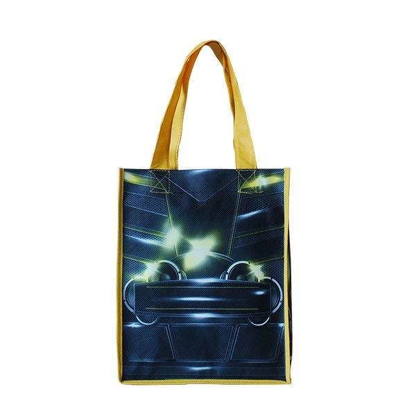 Full Color Utility Shopping Tote Bag W/ Gusset (12"x13"x8")