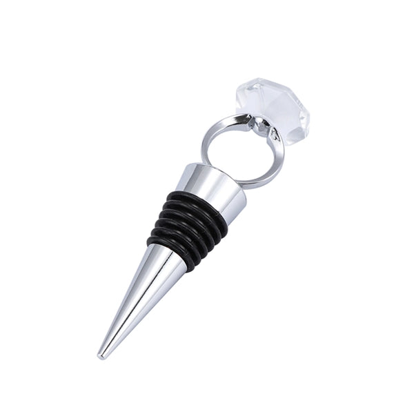 Crystal Diamond Ring Wine Bottle Stopper
