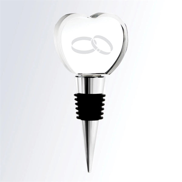 Crystal Heart Wine Stopper