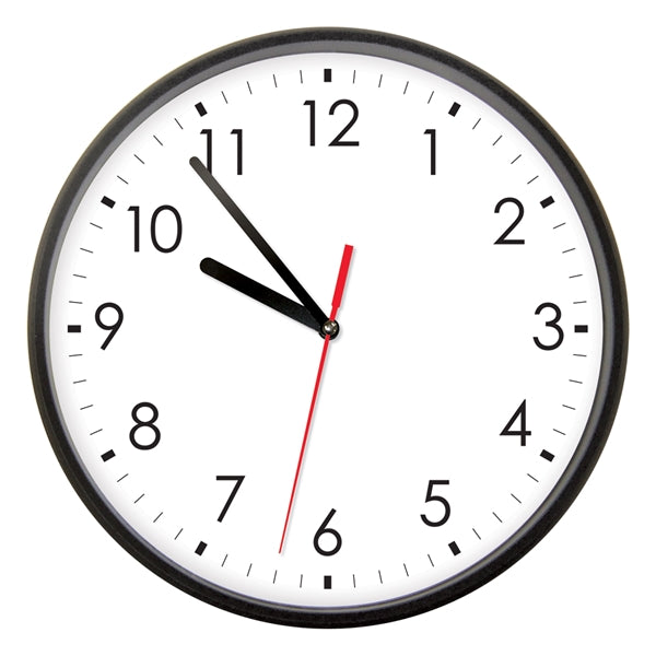 10" Black Wall Clock Full Color Imprint