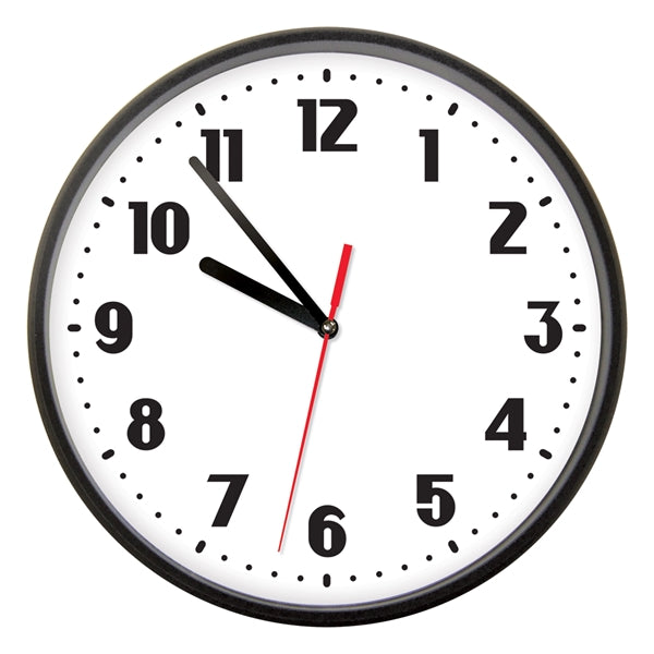 10" Black Wall Clock Full Color Imprint
