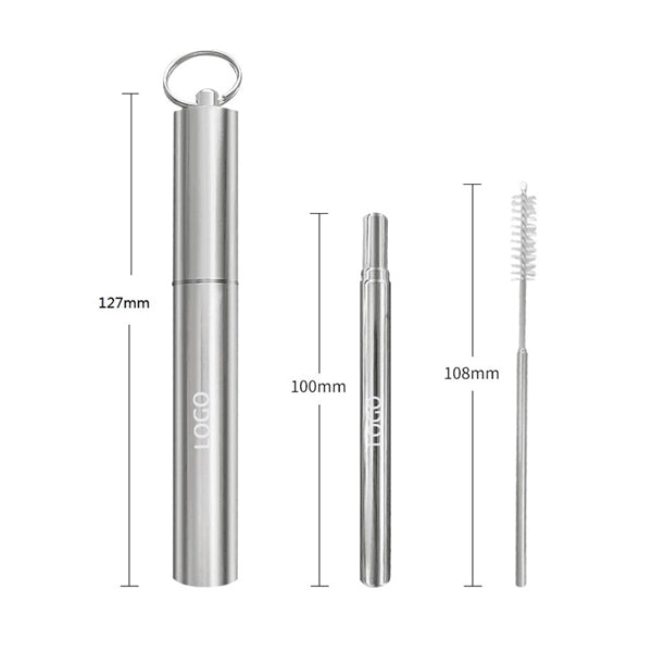 Telescopic Stainless Steel Travel Drinking Straws