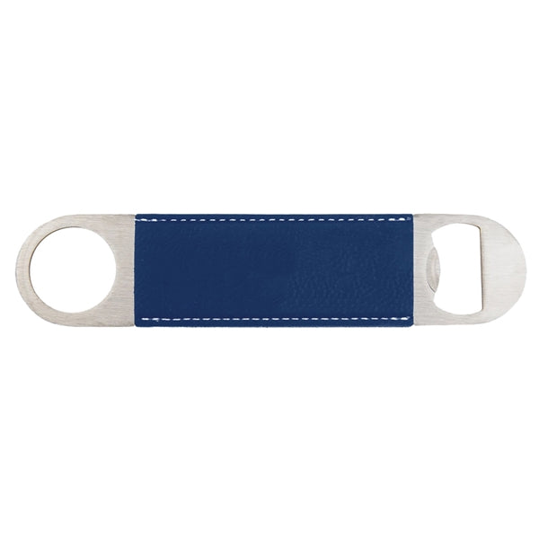 Blue/Silver Leatherette Bottle Opener