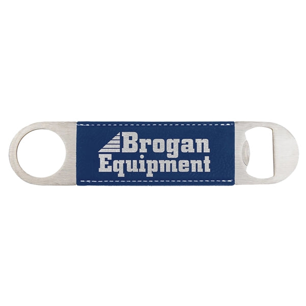 Blue/Silver Leatherette Bottle Opener