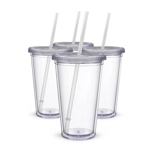 Double Wall Cup With Straw