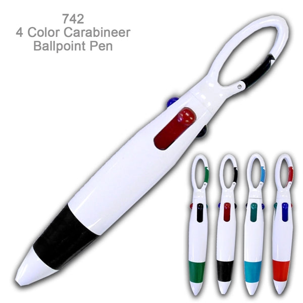 Popular...4 Color Carabineer Ballpoint Custom Pens
