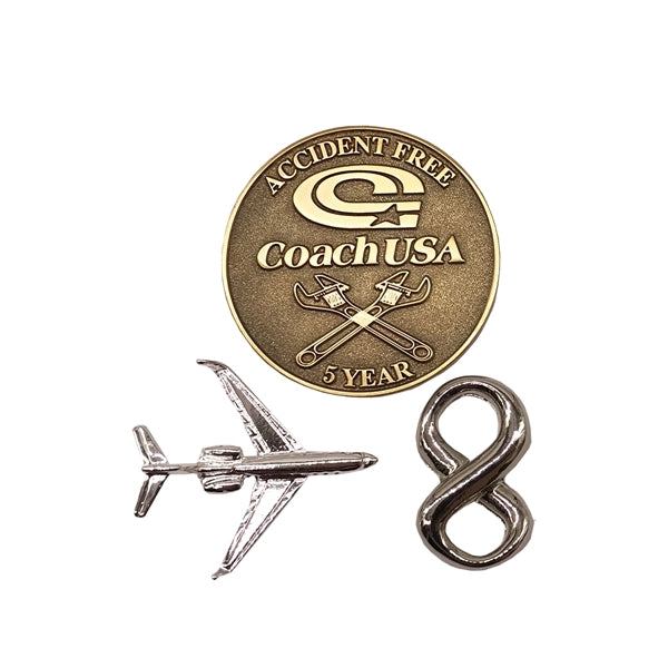 2" Die Struck Custom shaped Lapel Pins