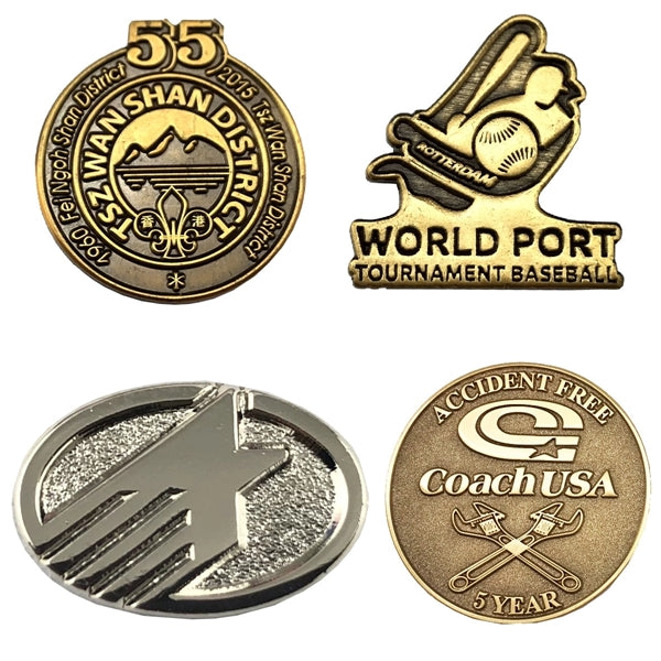1" Die Struck Custom shaped Lapel Pins