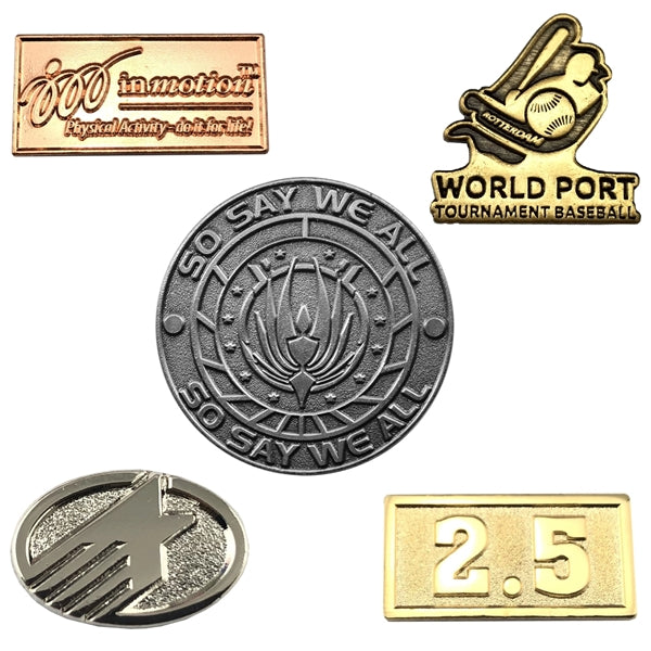 1" Die Struck Custom shaped Lapel Pins