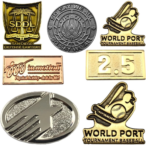 2" Die Struck Custom shaped Lapel Pins