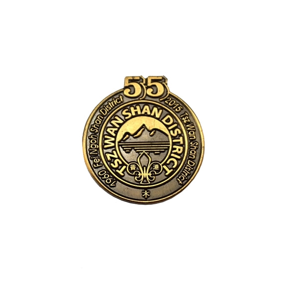 2" Die Struck Custom shaped Lapel Pins