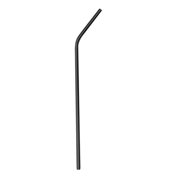 Black or Blue Stainless Steel Bent Straws