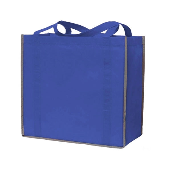 15" x 13 3/4" x 8" Reflective Large Non-woven Grocery Tote