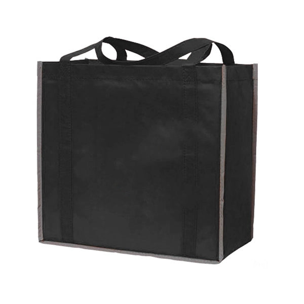 15" x 13 3/4" x 8" Reflective Large Non-woven Grocery Tote