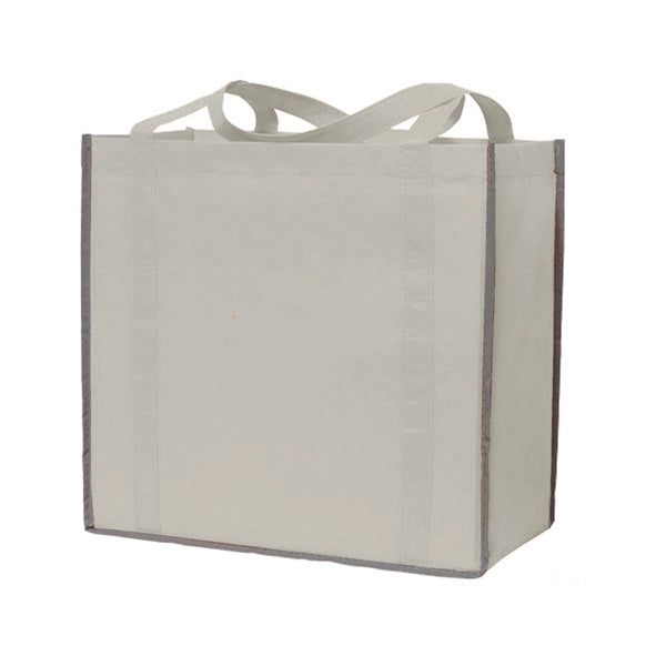 15" x 13 3/4" x 8" Reflective Large Non-woven Grocery Tote