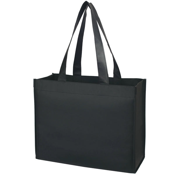 16" x 12.5" x 6.5" Matte Laminated Non-Woven Shopper Tote