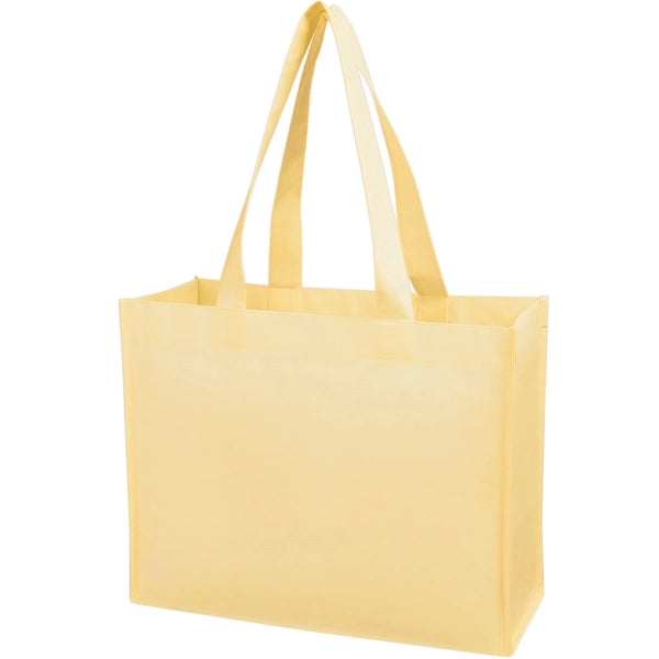16" x 12.5" x 6.5" Matte Laminated Non-Woven Shopper Tote