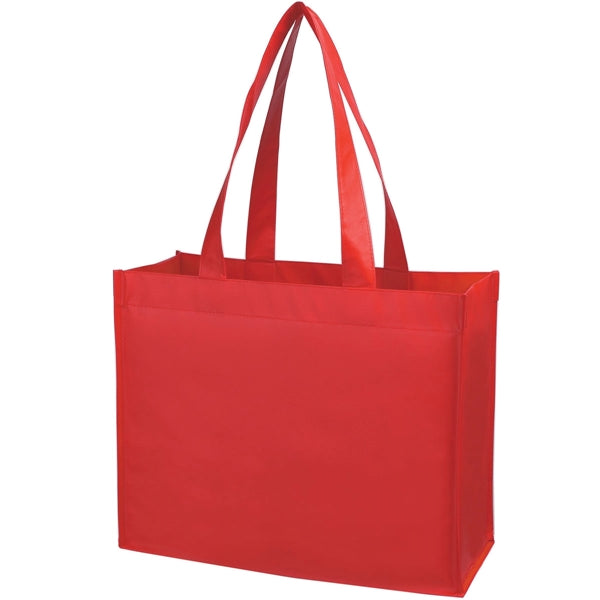 16" x 12.5" x 6.5" Matte Laminated Non-Woven Shopper Tote