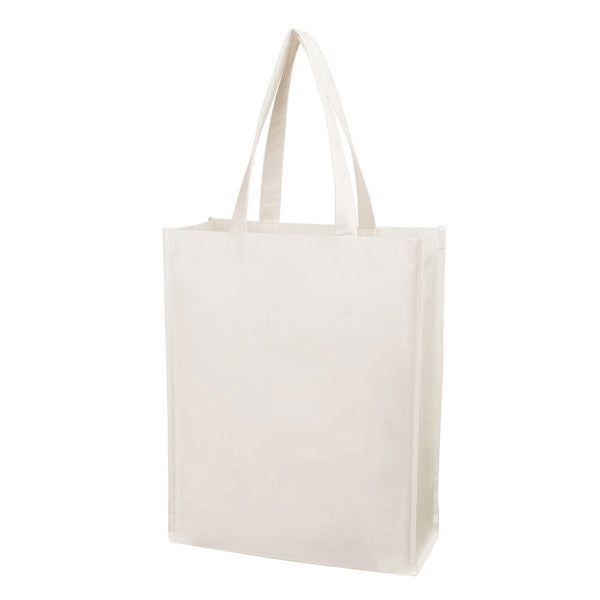 16" x 12.5" x 5.5" Matte Laminated Non-Woven Shopper Tote