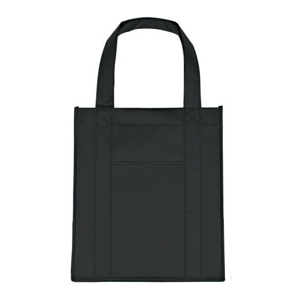 15" x 13" x 10" Matte Laminated Front Pocket Shopper Tote