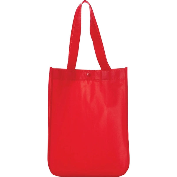12" x 9" x 5" Laminated Tote Bag with Snap