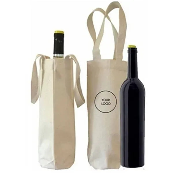 Cotton Canvas Single Wine Bag