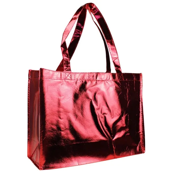 16" x 12" x 6" Non-Woven Metallic Tote Bags