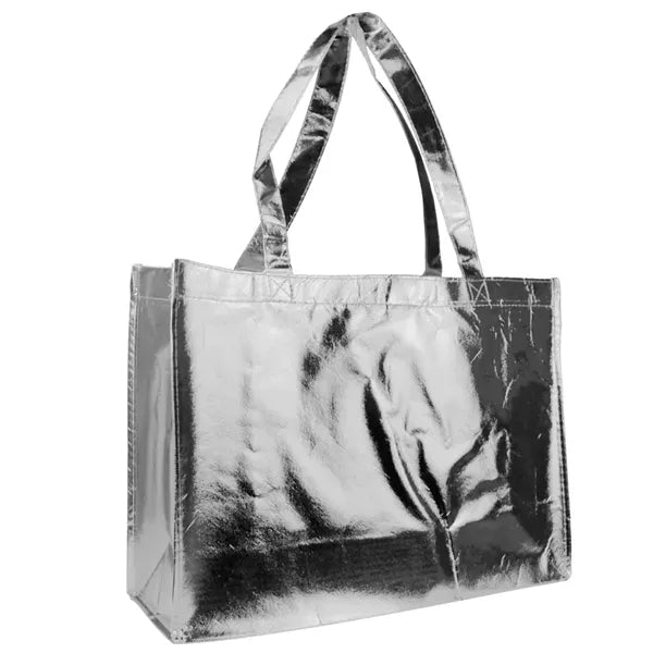 16" x 12" x 6" Non-Woven Metallic Tote Bags
