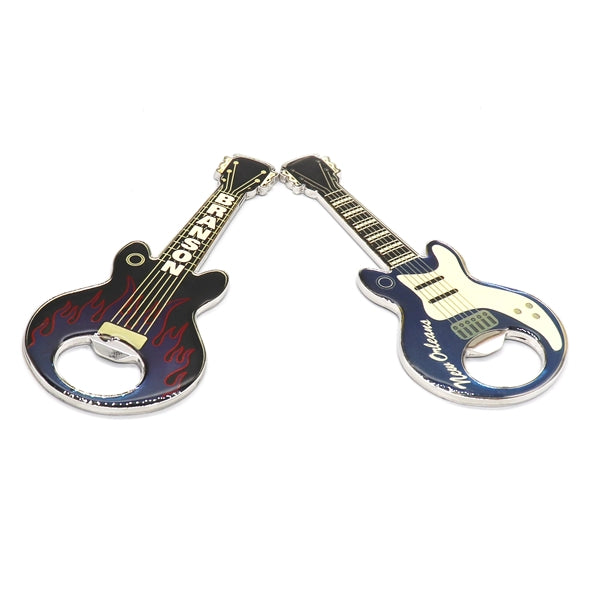 Full Color Guitar Shape Bottle Opener with Magnet